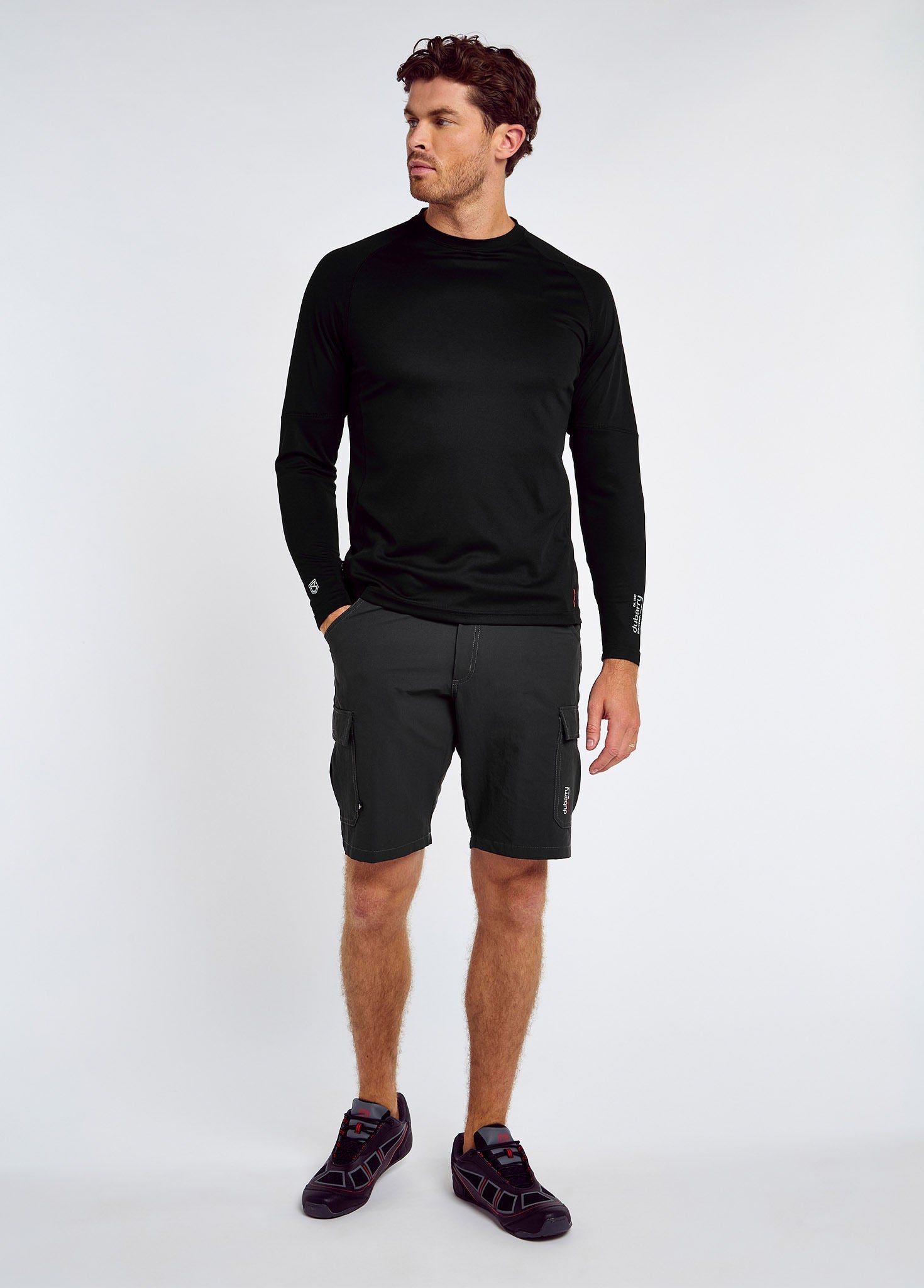 Ancona Men's Long-Sleeved T-Shirt  - Black