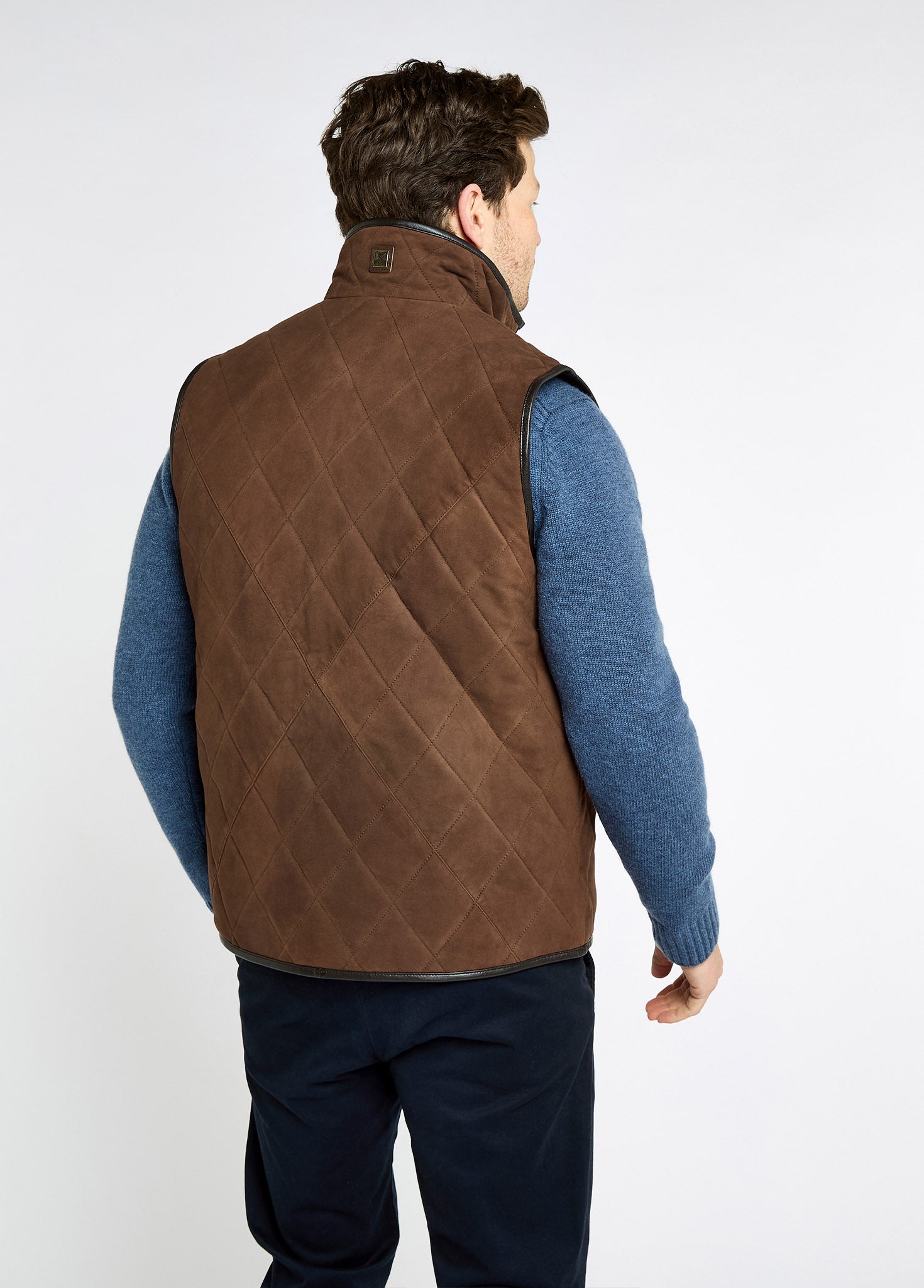 Bellamont Men's goat suede Vest - Walnut