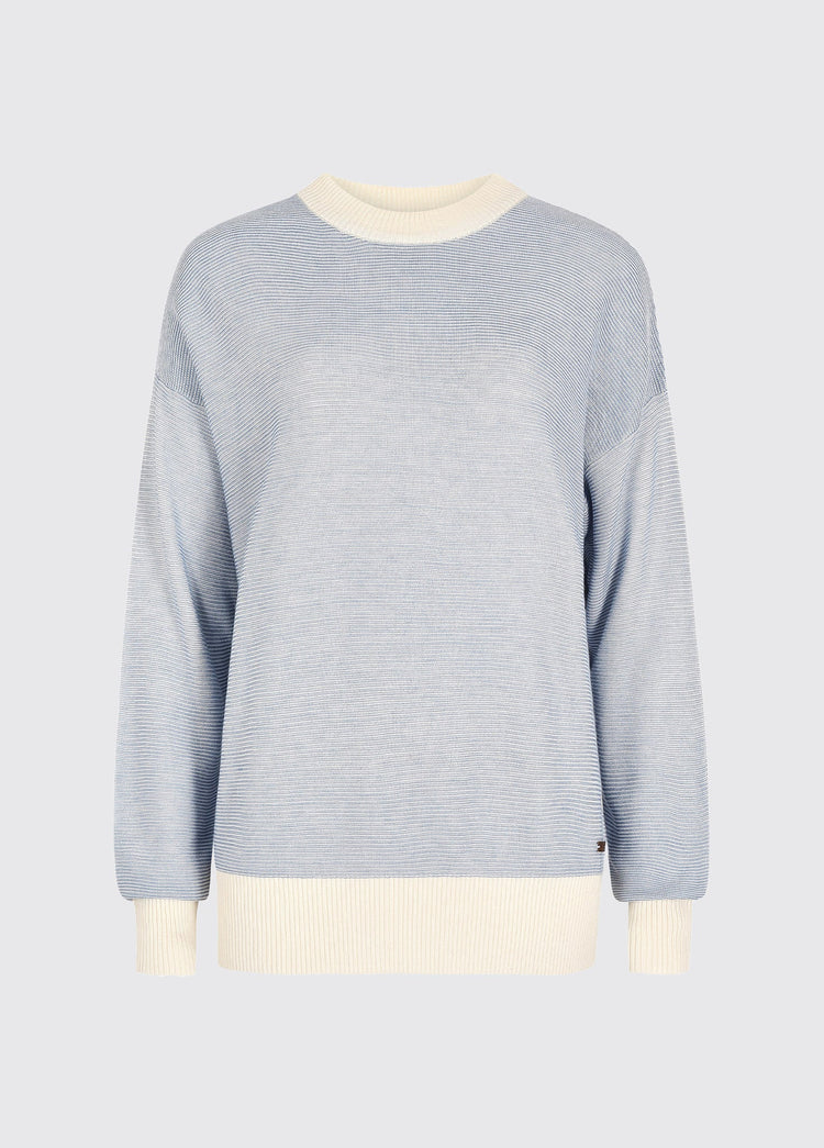 Carrick Ladies' bamboo blend sweater - Dusty Blue