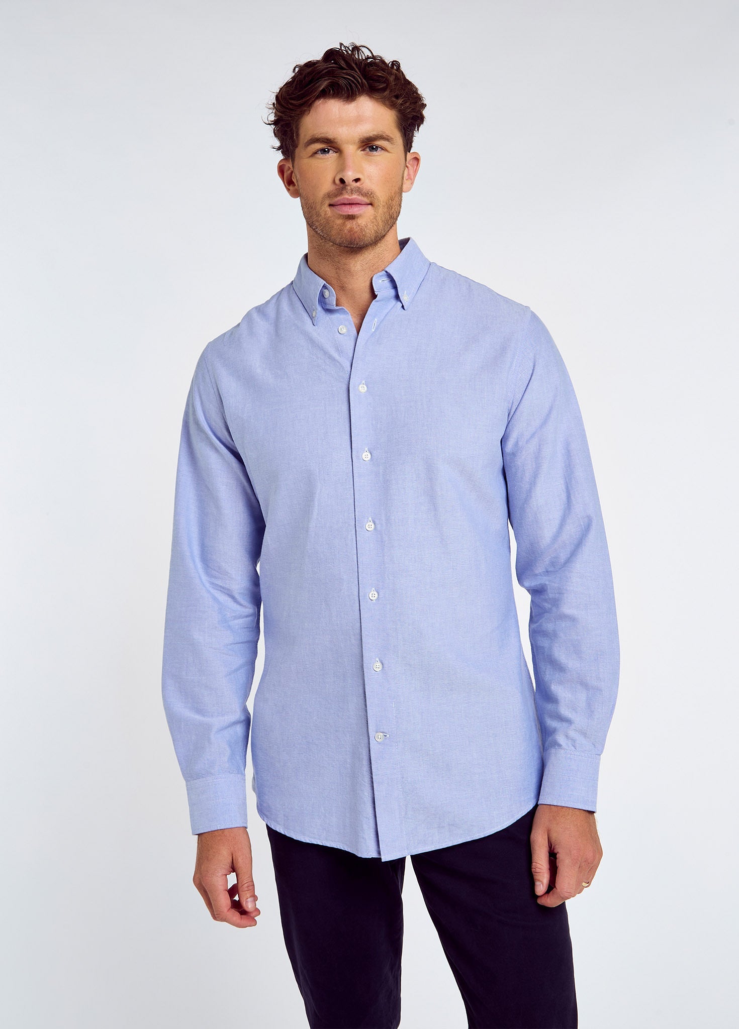 Clontarf Men’s Oxford Shirt - Pale Blue