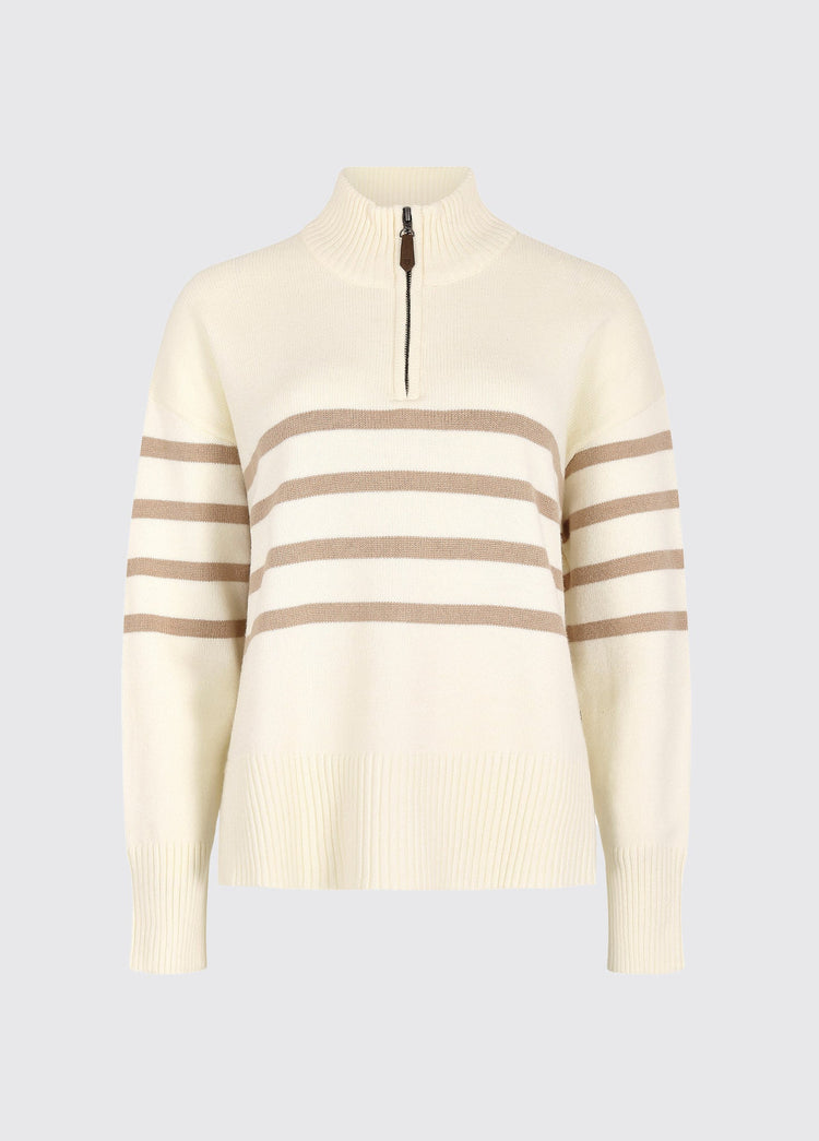 Fonthill Women’s zip neck sweater- oyster