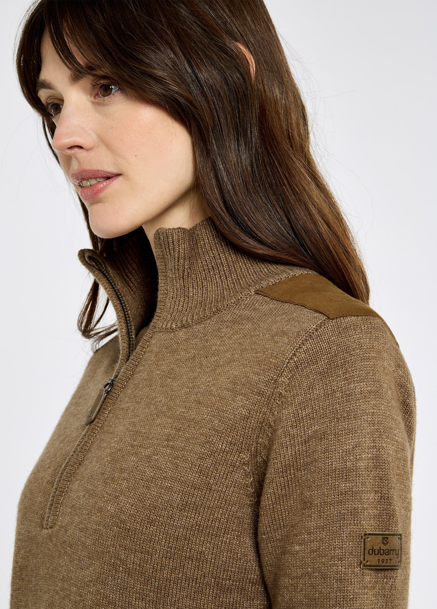 Hession Women's zip neck sweater - Elk