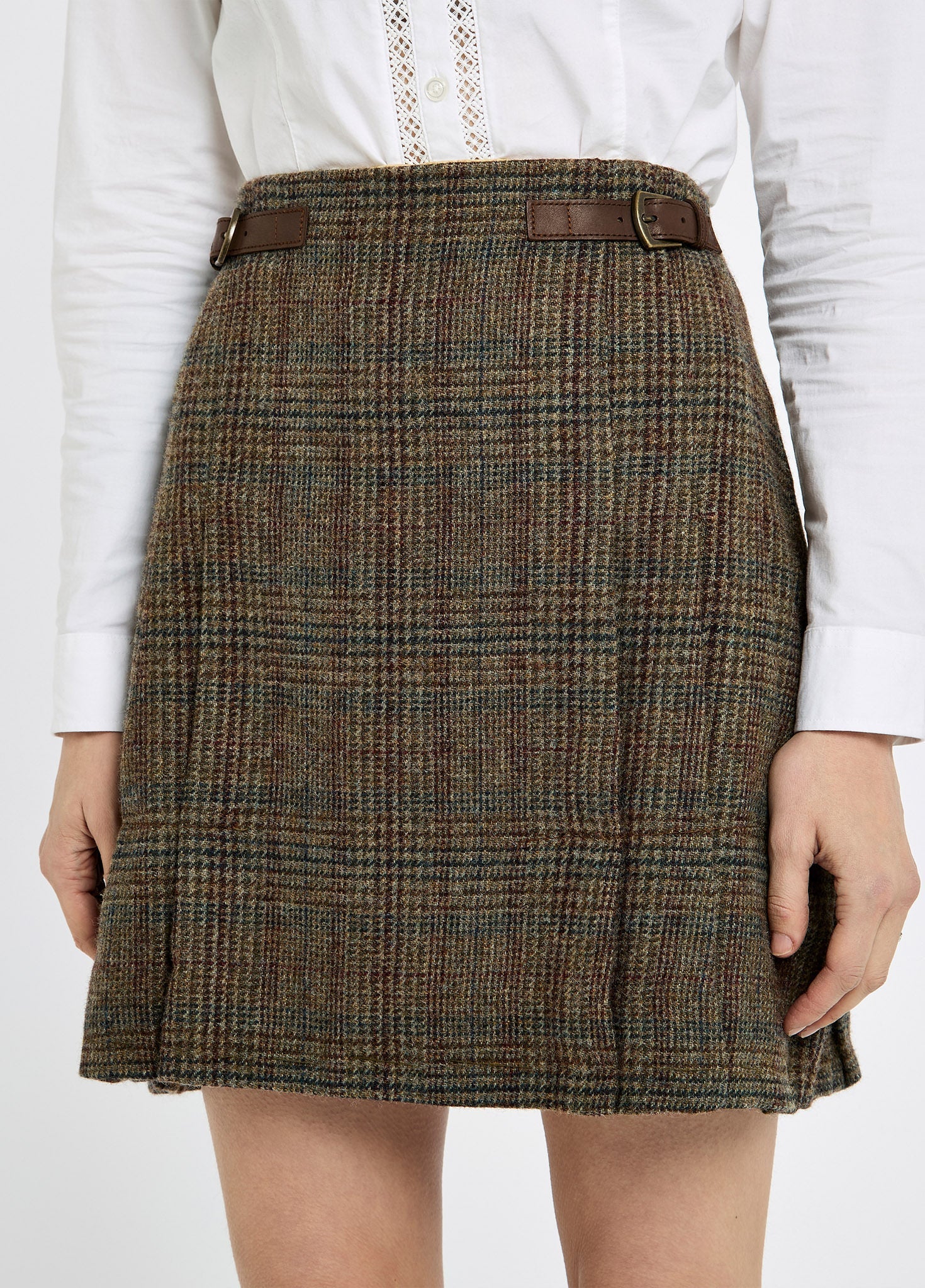 Hornbeam Ladies' pleated tweed skirt - Kelty Glen