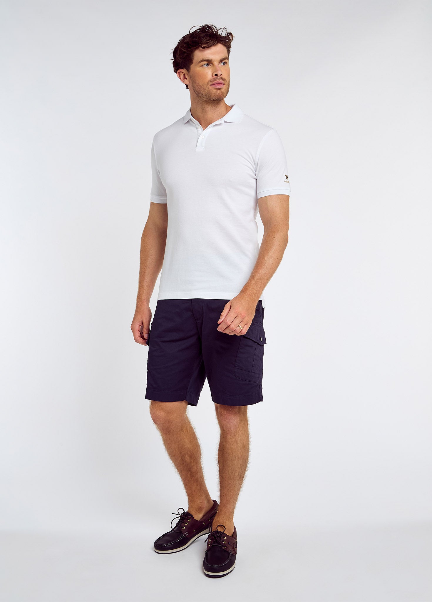 Jennings Men’s cotton pique polo- White