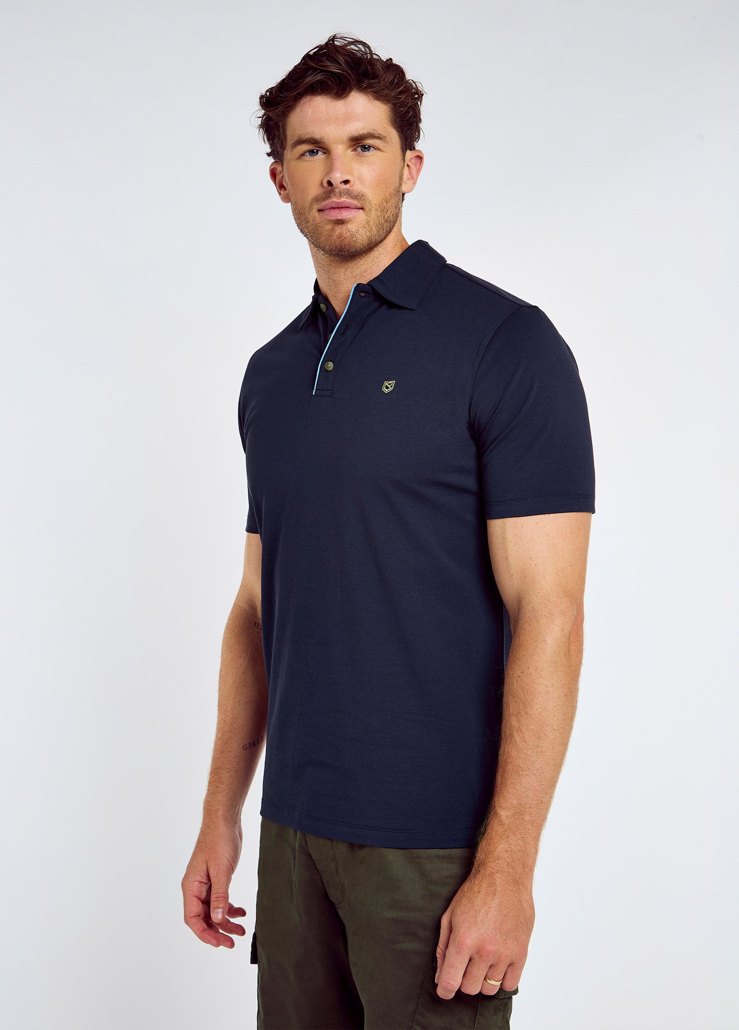Kilmurray Men’s three-button polo - Navy
