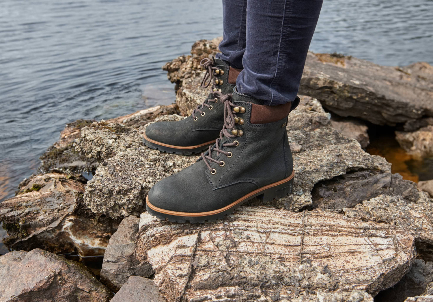 Strokestown Ladies' Lace Up Ankle Boot - Black
