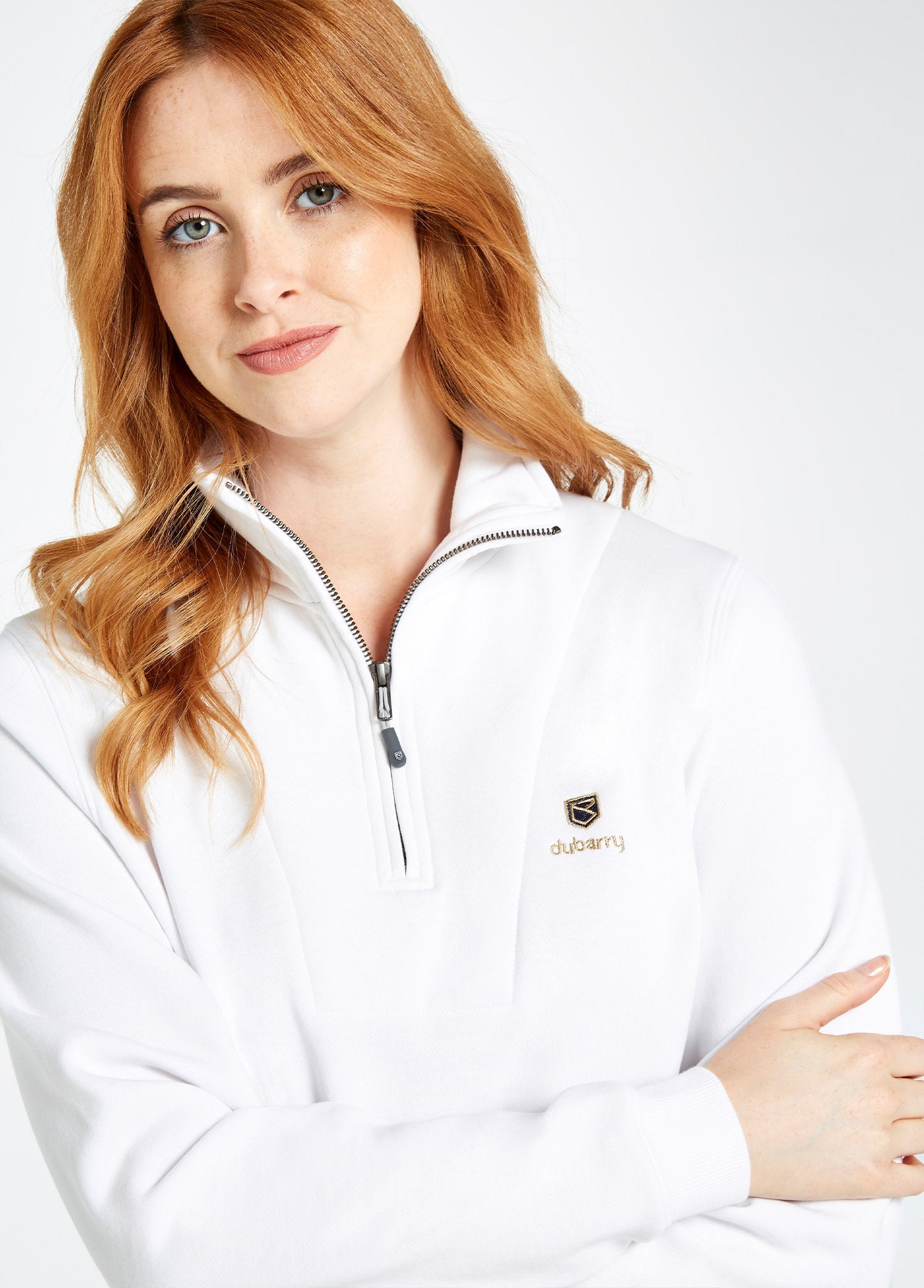 Castlemartyr Women's Quarter Zip Sweatshirt- White