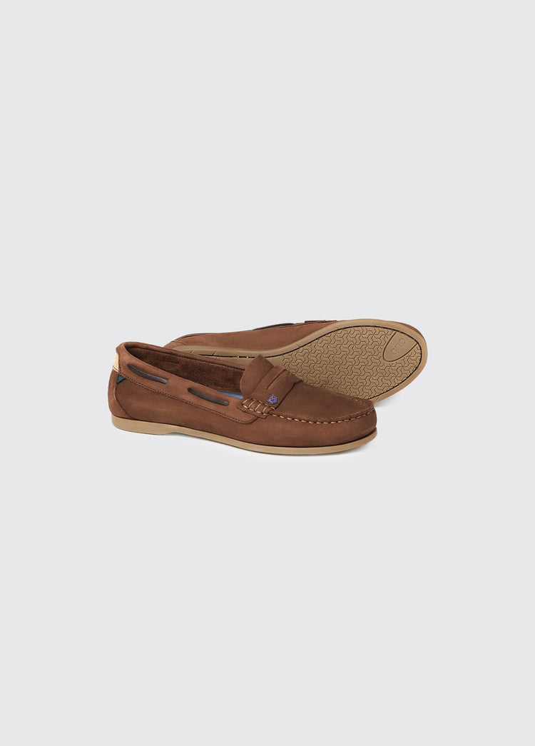 Belize Ladies' Boat Shoe - Cafe