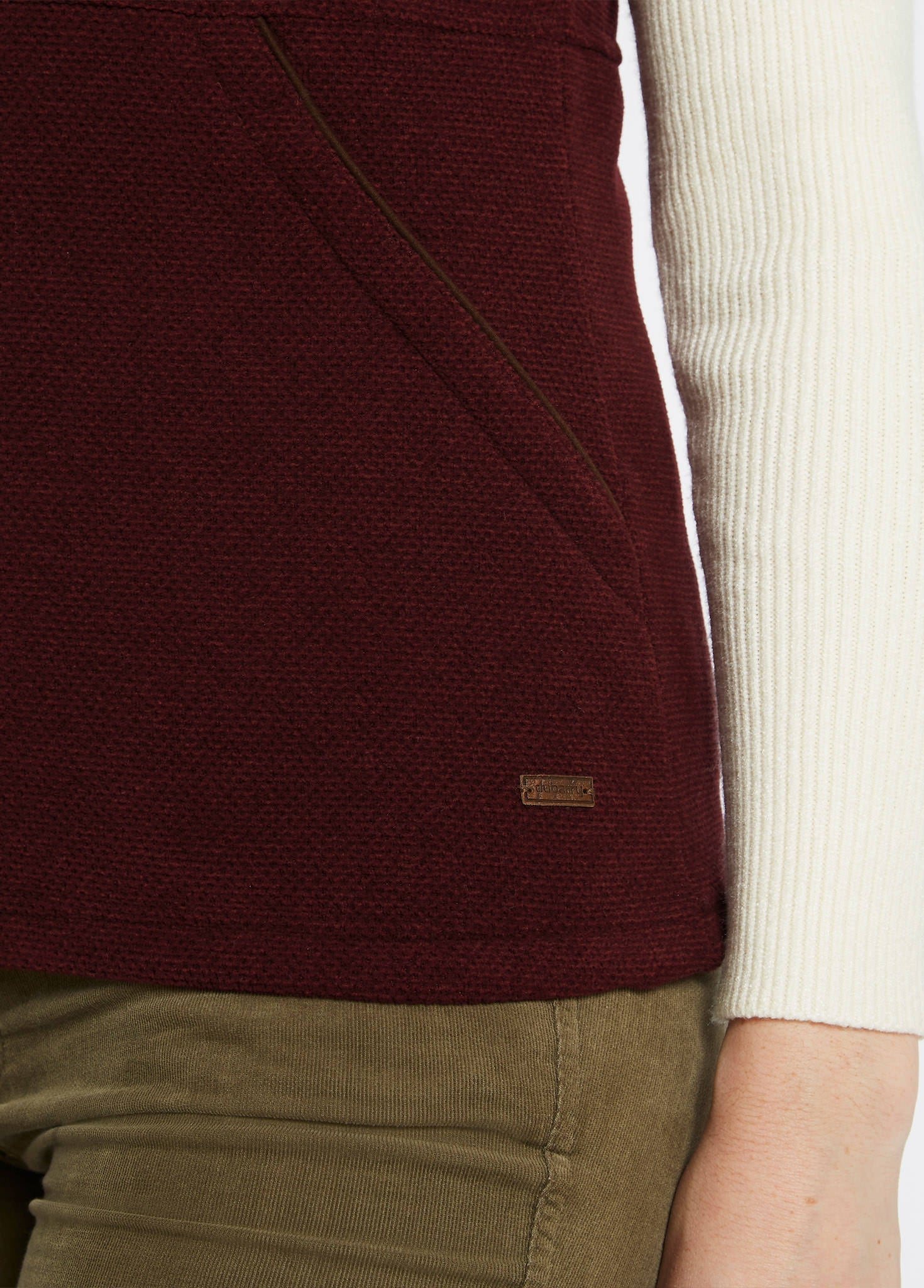 Carbury Ladies' Fleece Vest - Ox Blood