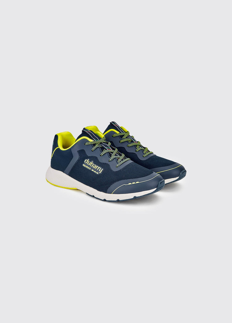 Palermo Ladies' Lightweight Sporty Sneaker - Navy/Citrus