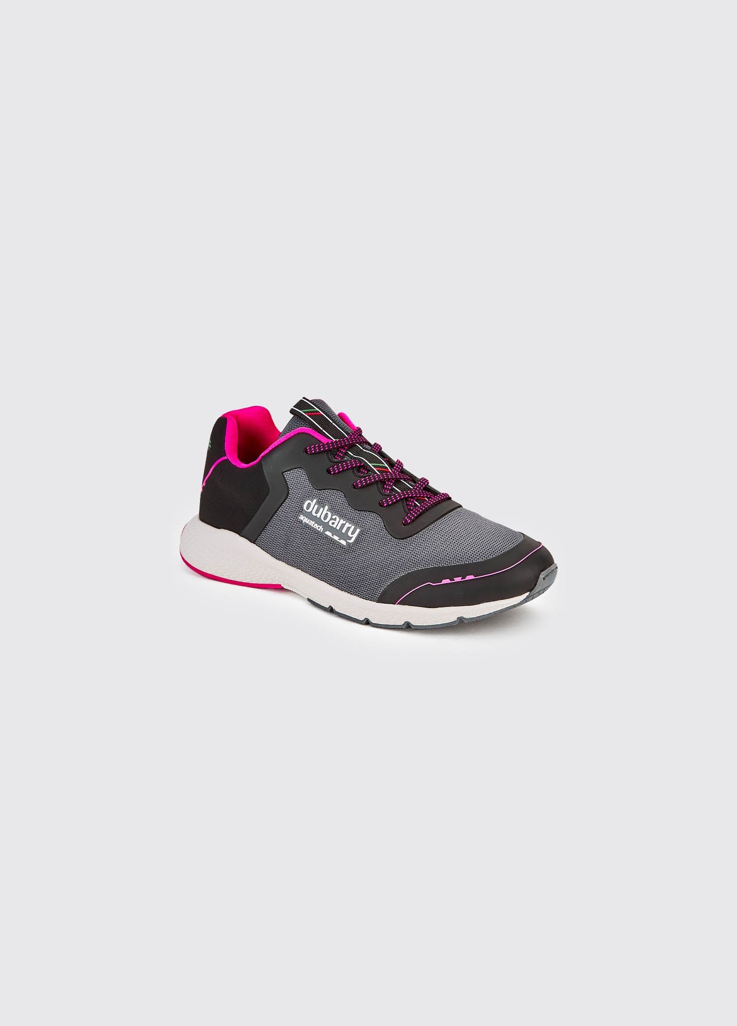 Palermo Ladies' Lightweight Sporty Sneaker - Steel/Cerise