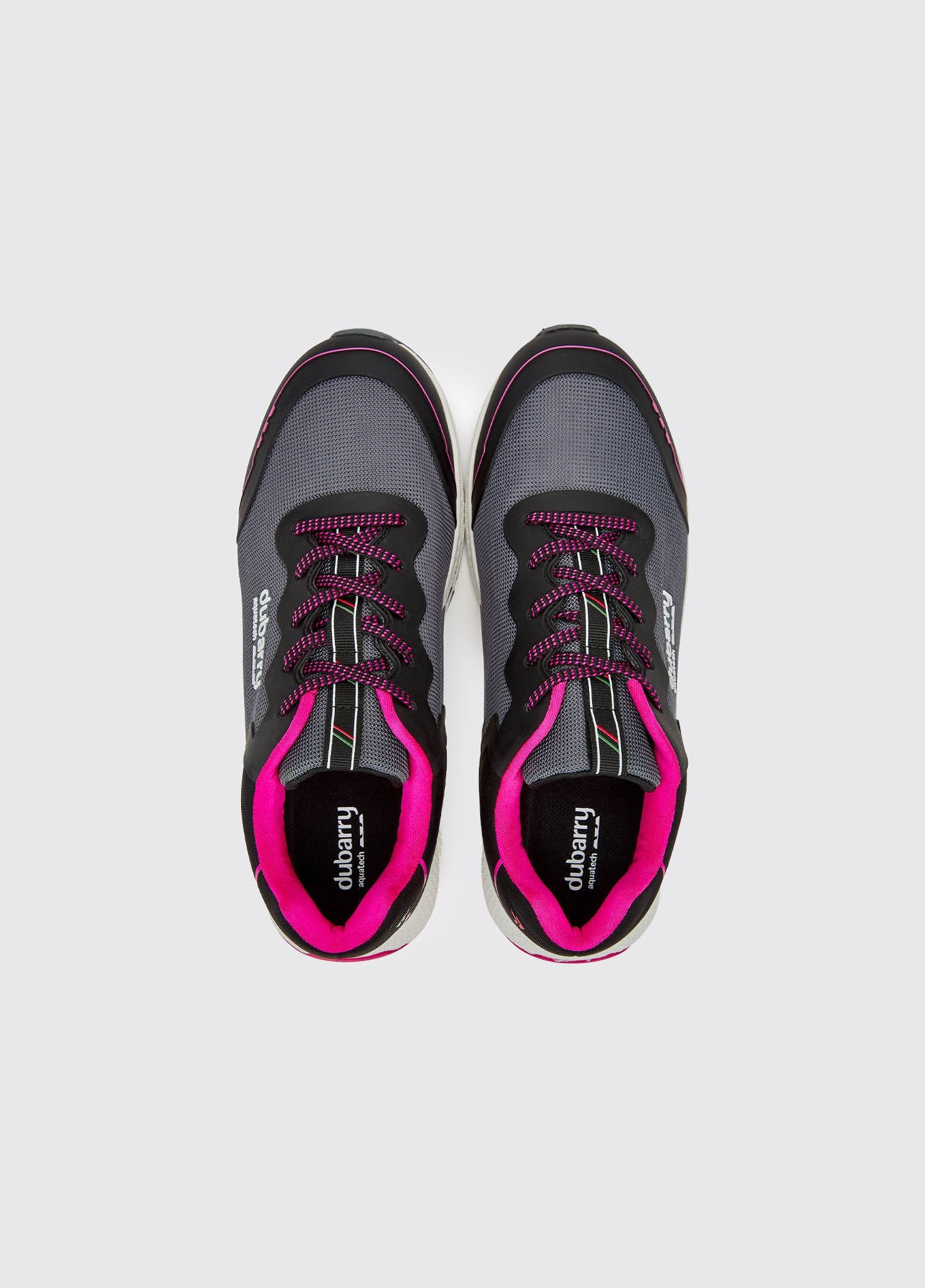 Palermo Ladies' Lightweight Sporty Sneaker - Steel/Cerise