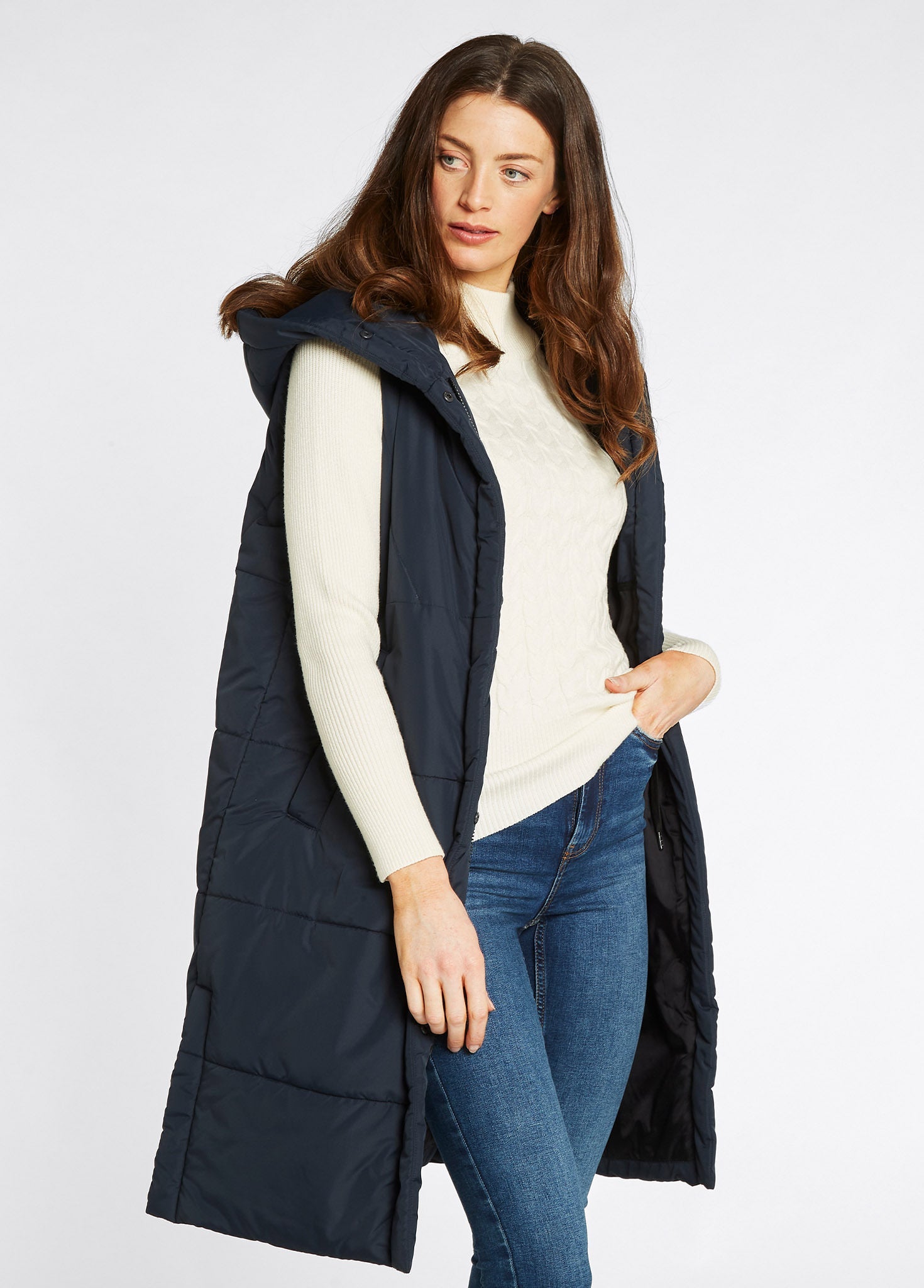 Ryan Women’s Hooded Vest - Navy