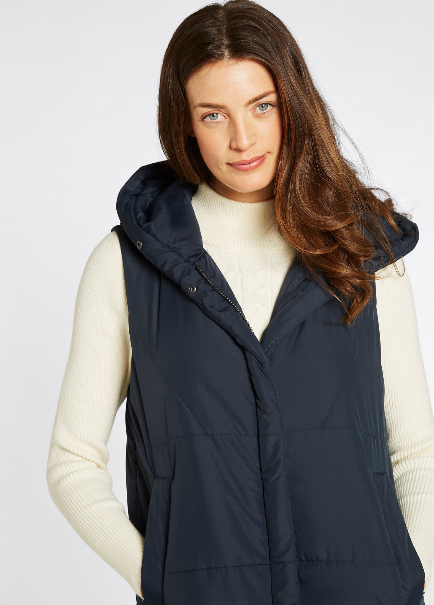Ryan Women’s Hooded Vest - Navy