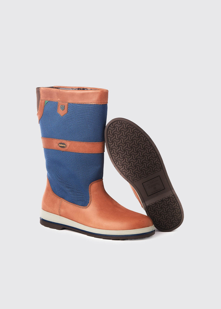 Shamrock Ladies' Sailing Boot - Navy/Brown