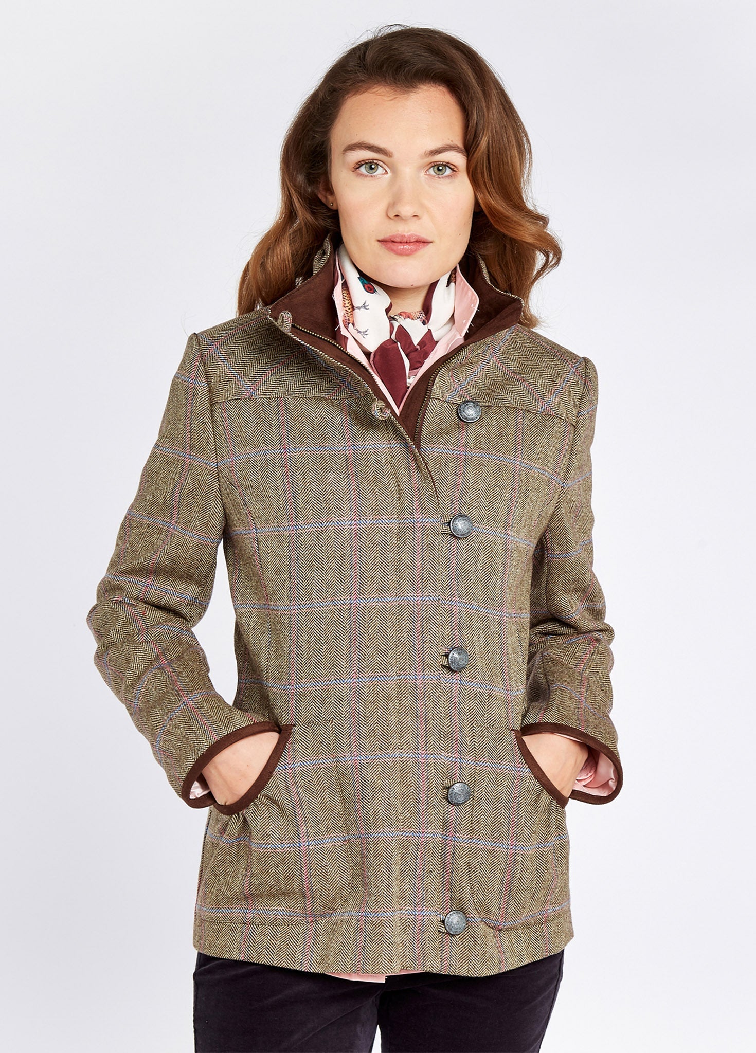 Bracken Tweed Coat - Woodrose