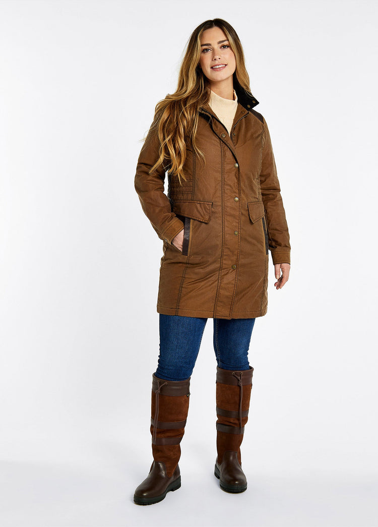 Blacklion Ladies Waxed Cotton Jacket - Cigar