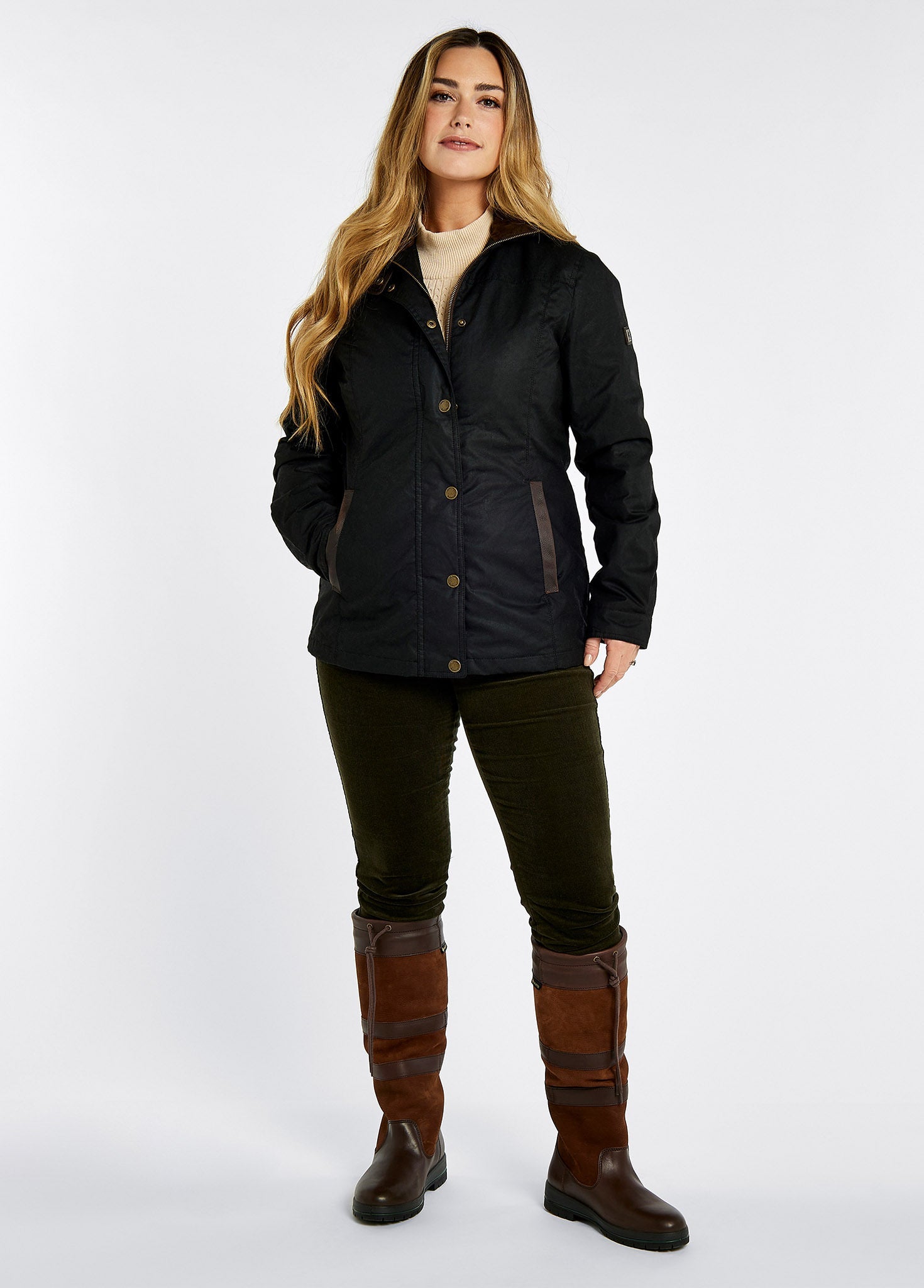 Mountrath Ladies Waxed Cotton Jacket - Black