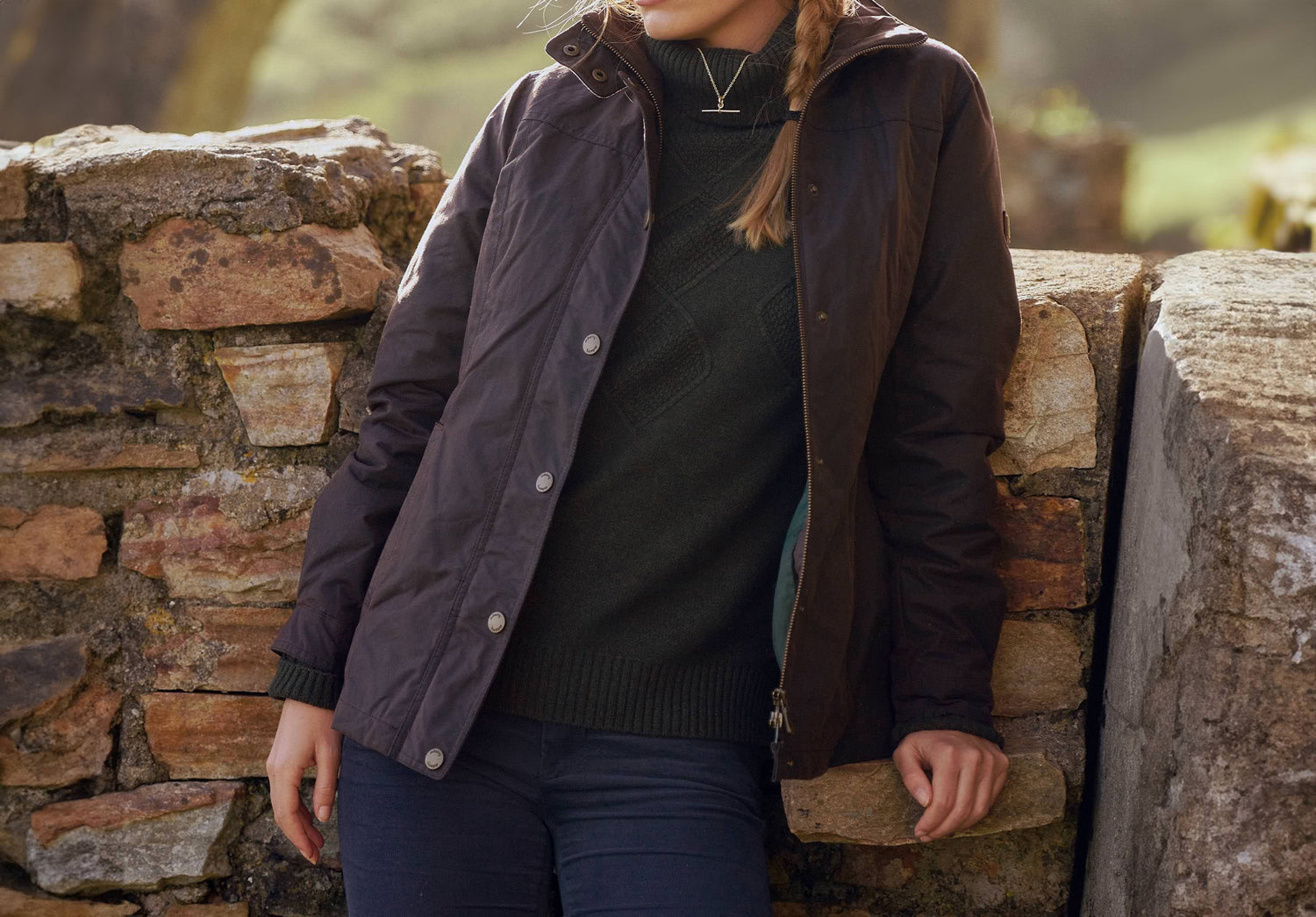 Mountrath Ladies Waxed Cotton Jacket - Java