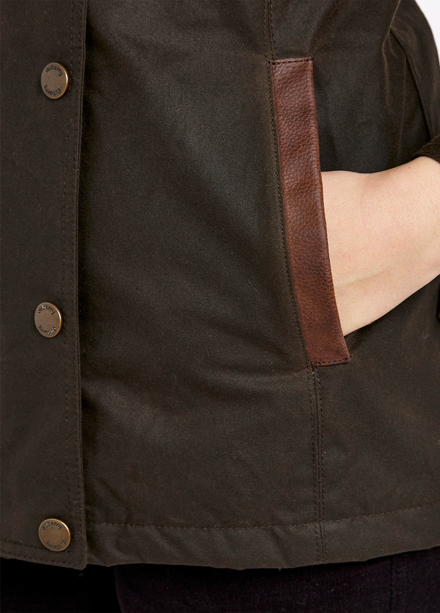 Mountrath Ladies Waxed Cotton Jacket - Olive