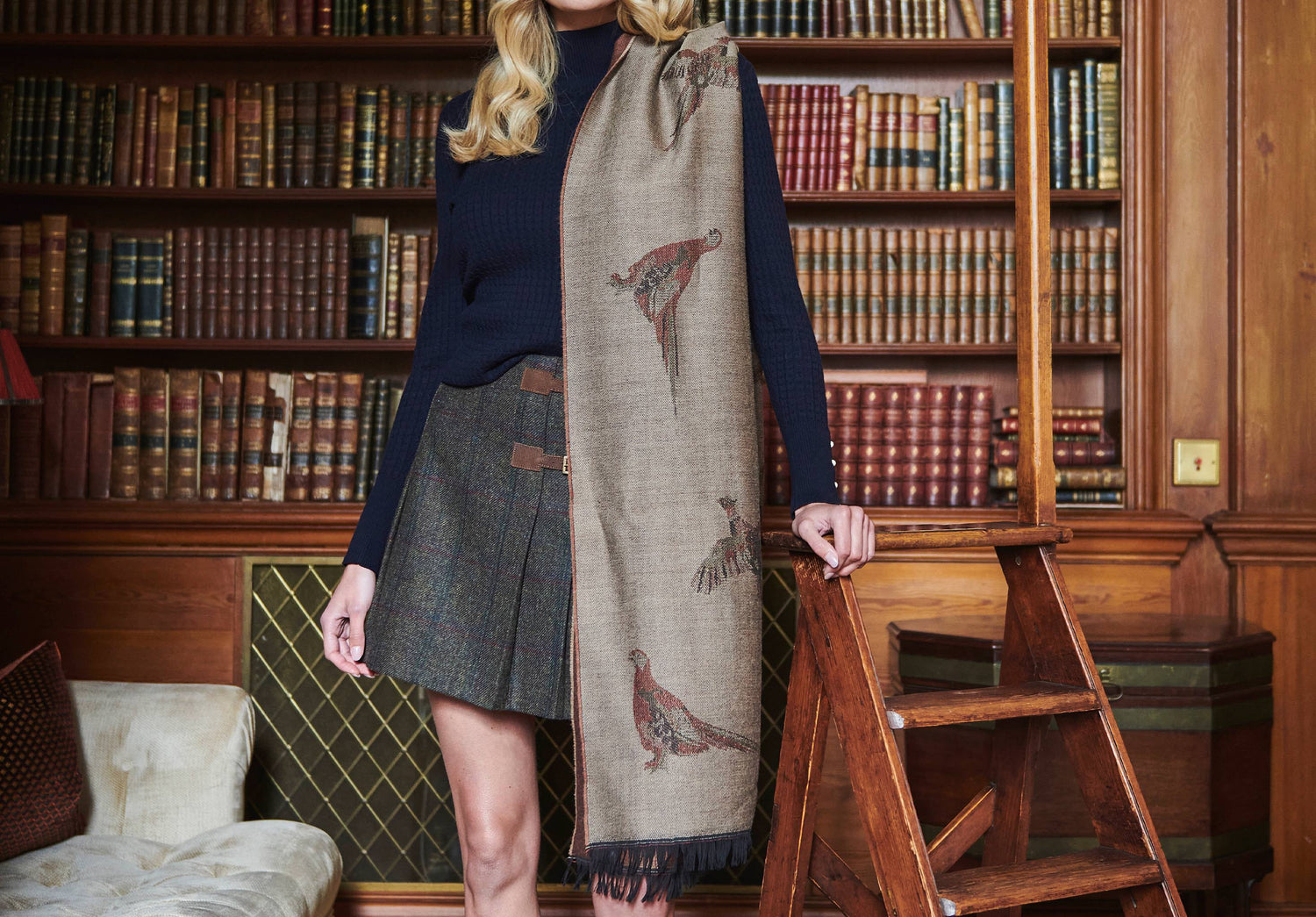 Birchdale Wool Stole - Taupe