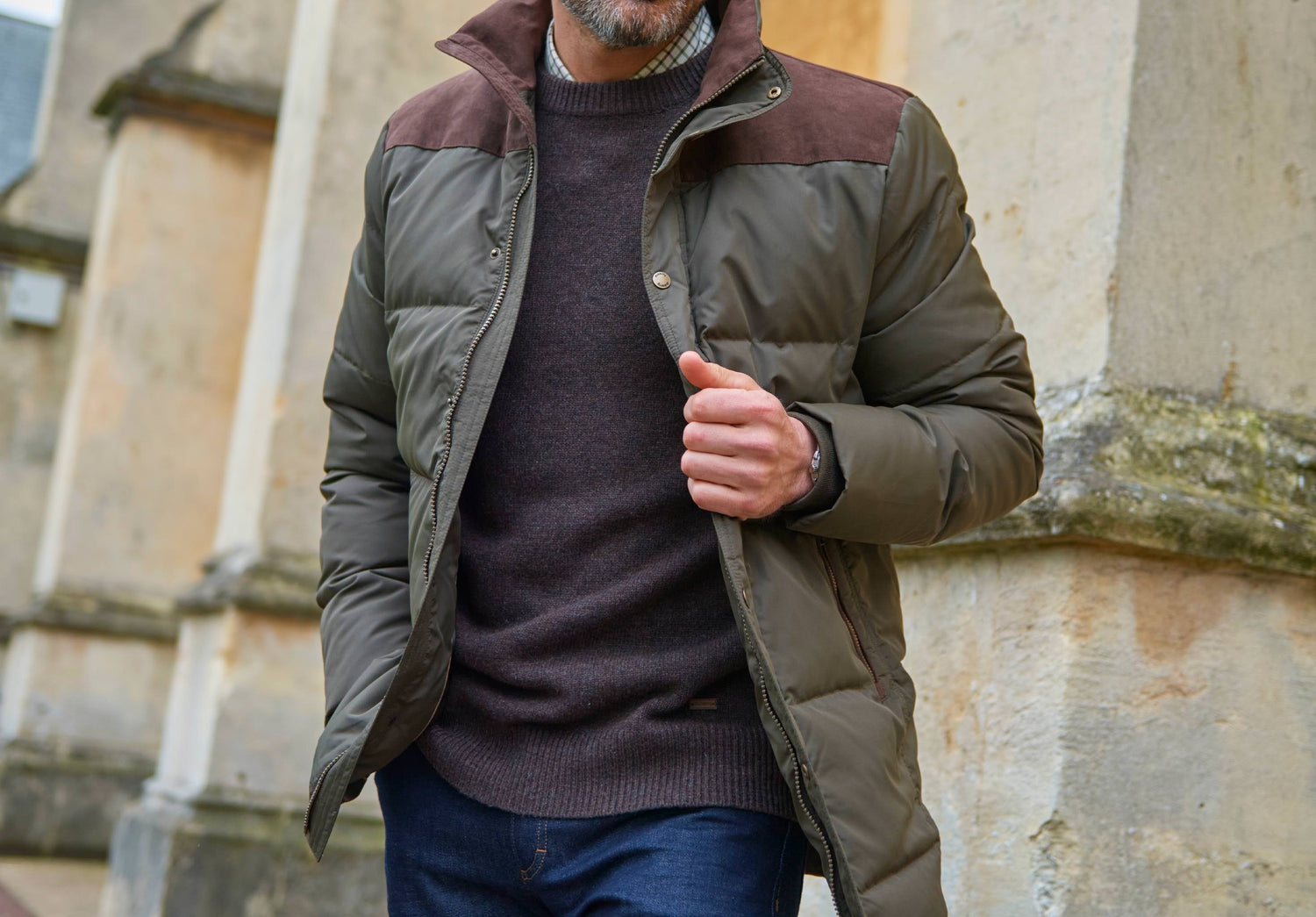 Talbot Men's Down Filled Jacket - Olive