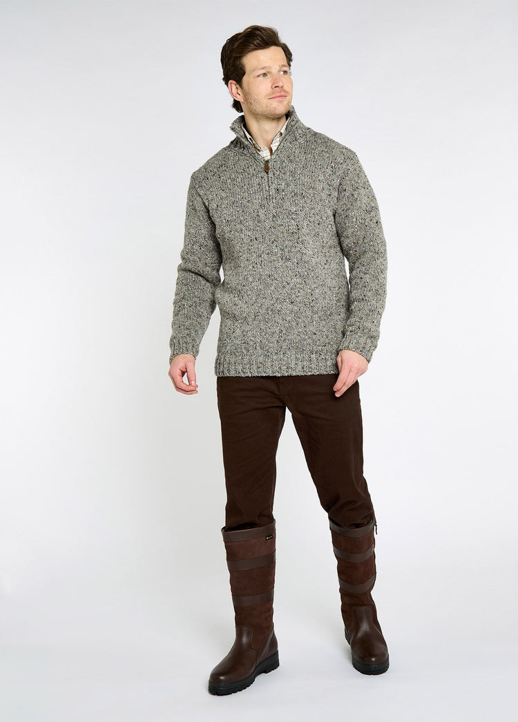 Callaghan Men’s Irish Knit Donegal Sweater - Elk