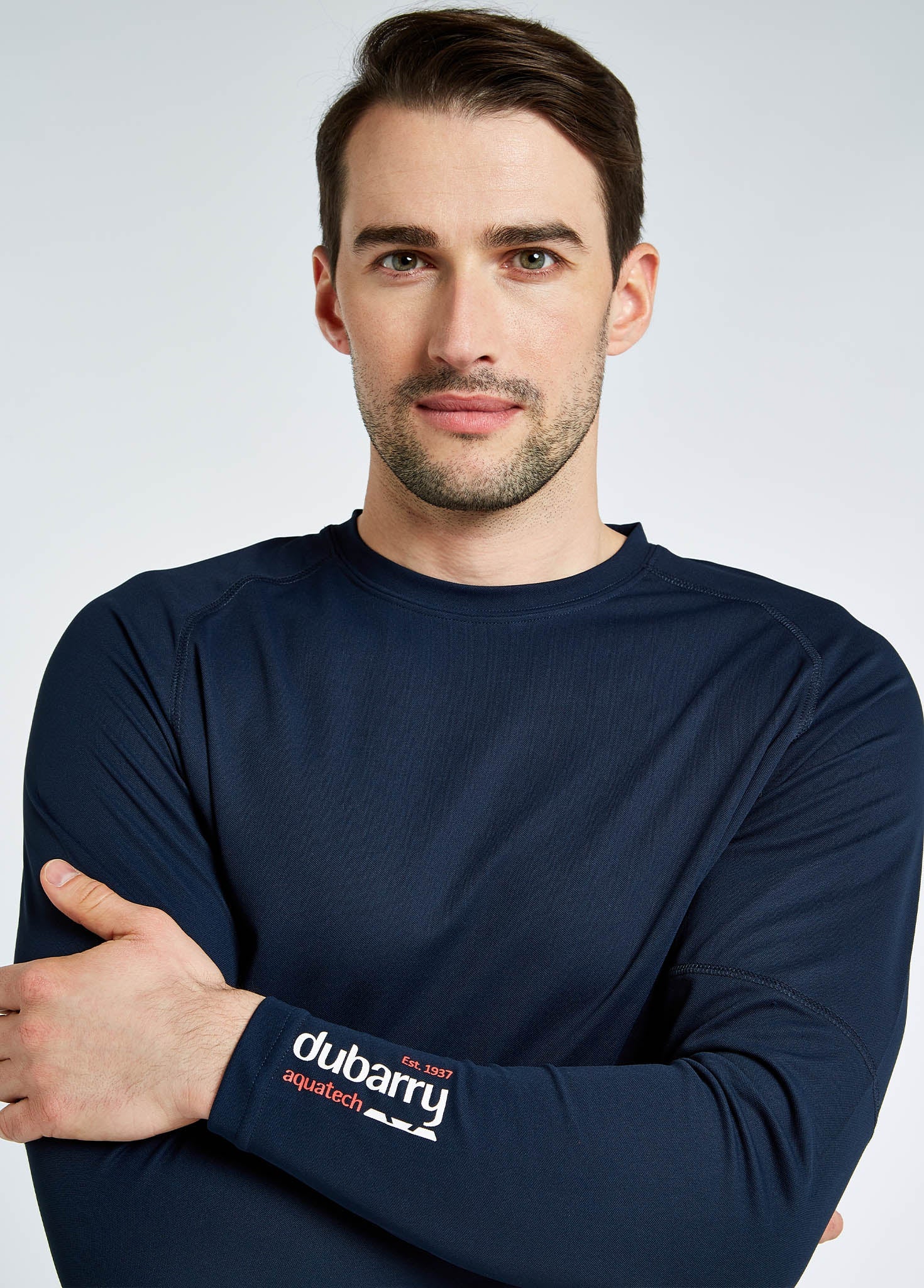 Ancona Men's Long-Sleeved T-Shirt  - Navy