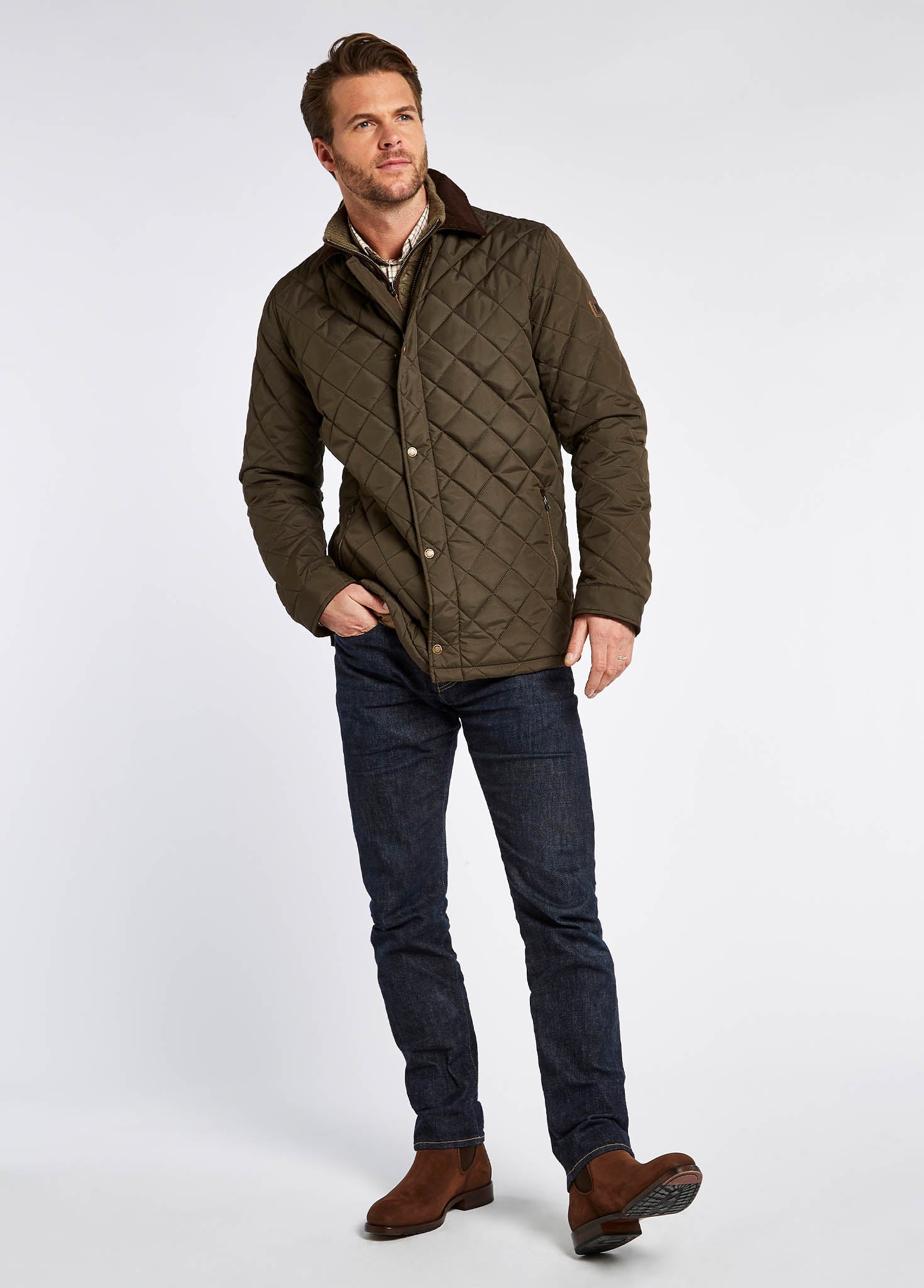 Mountusher Men's Quilted Jacket - Olive