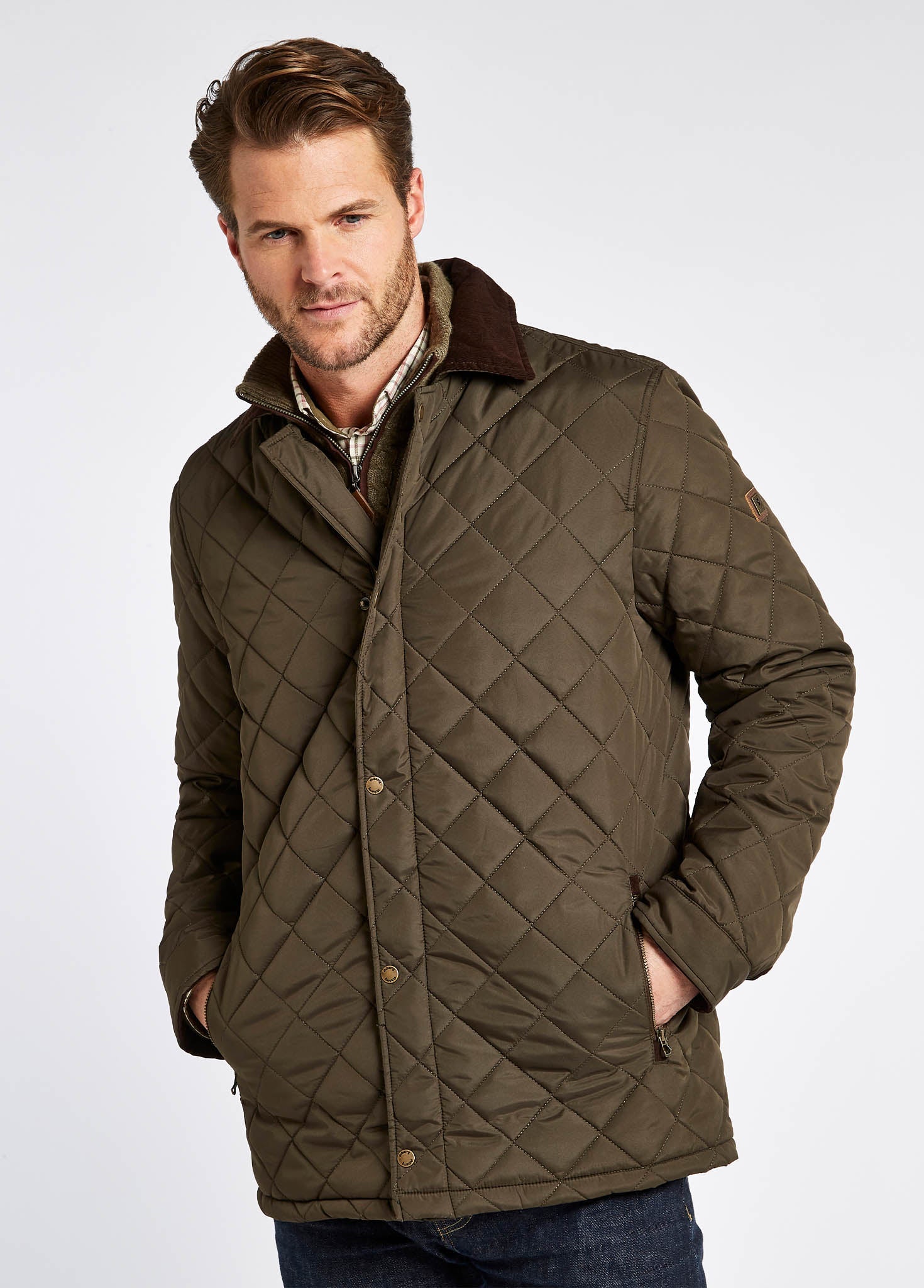 Mountusher Men's Quilted Jacket - Olive
