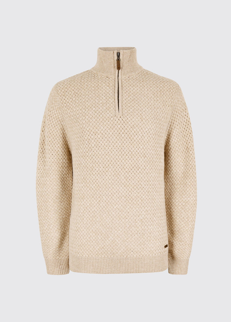 Power Men's Zip neck sweater - Oat