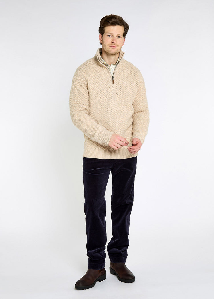 Power Men's Zip neck sweater - Oat