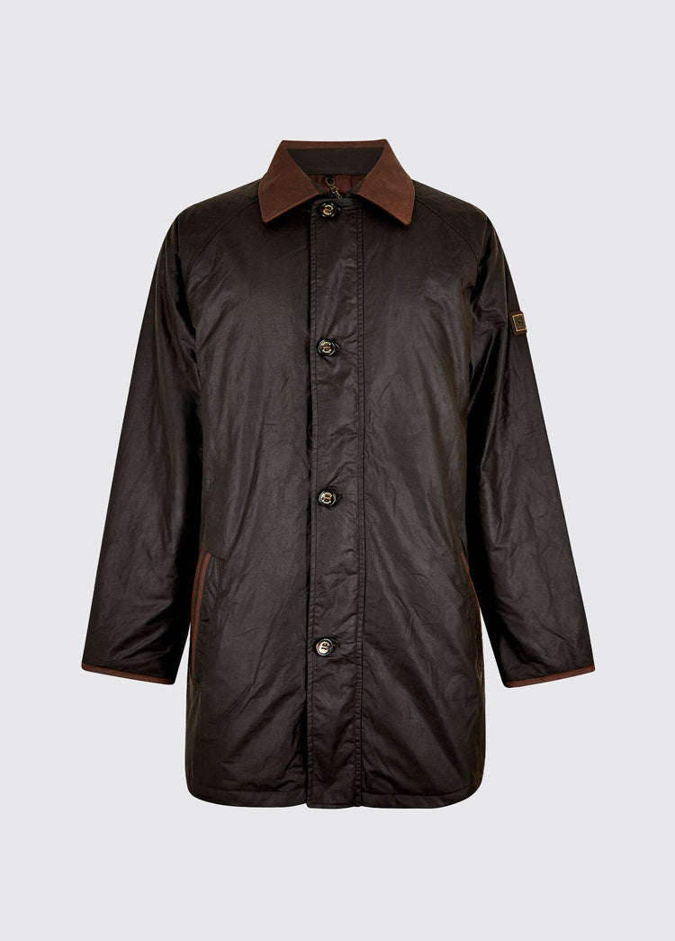 Prospect Men's waxed cotton coat - Verdigris