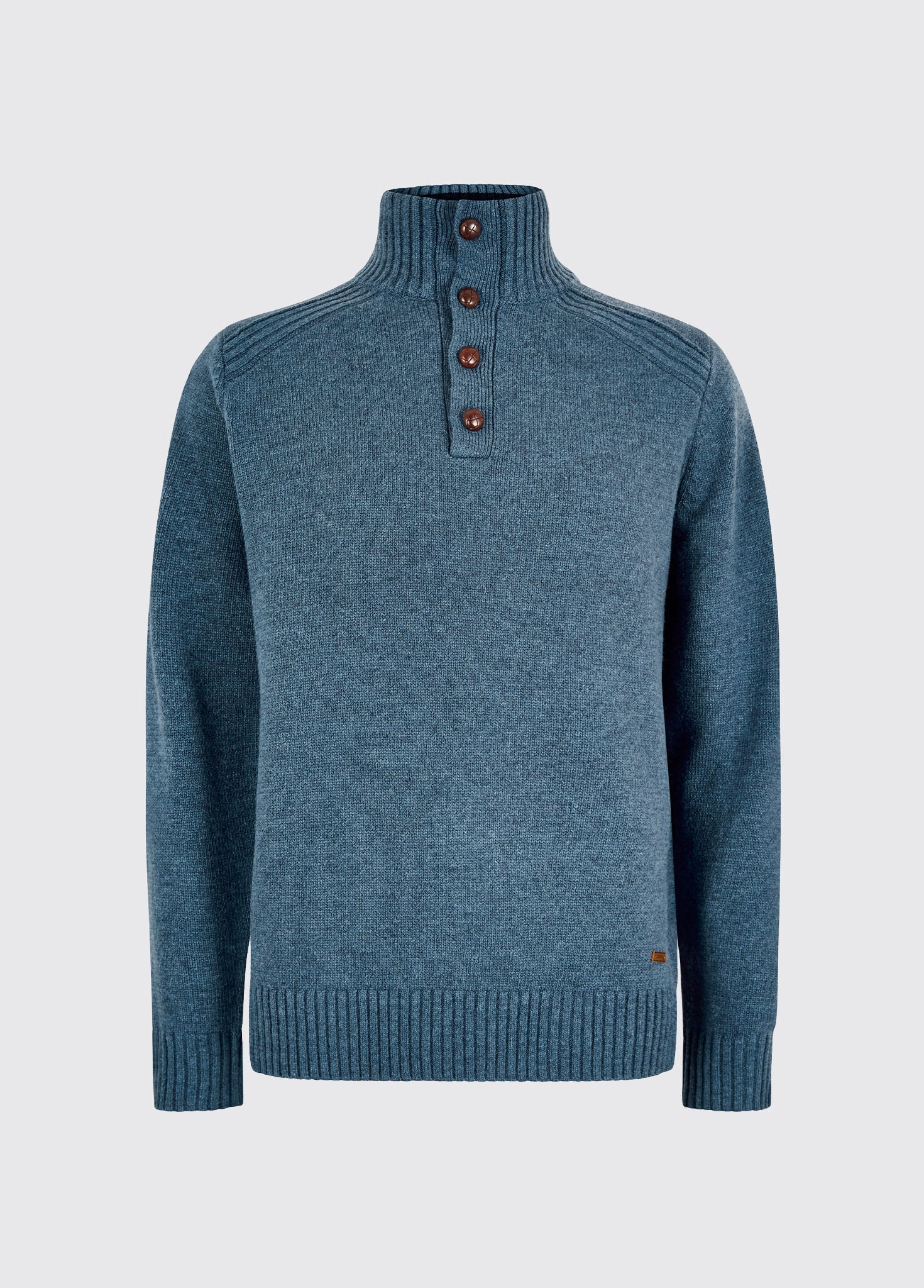 Shields Men’s button neck sweater - Indigo