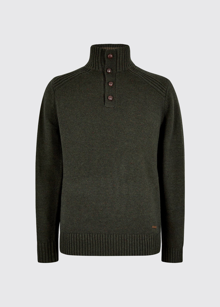 Shields Men’s button neck sweater - Olive