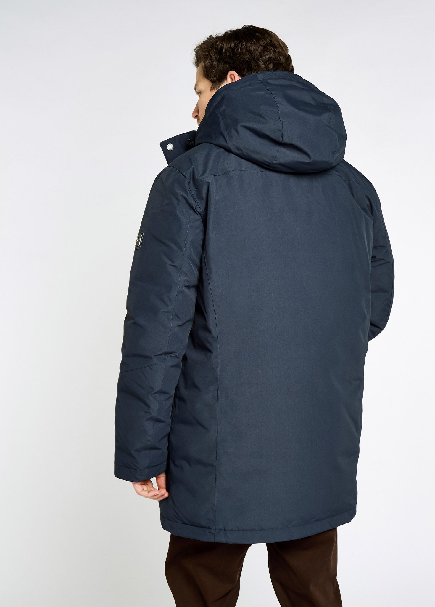 Swiftsheath Men’s waterproof, hooded technical down parka - Navy