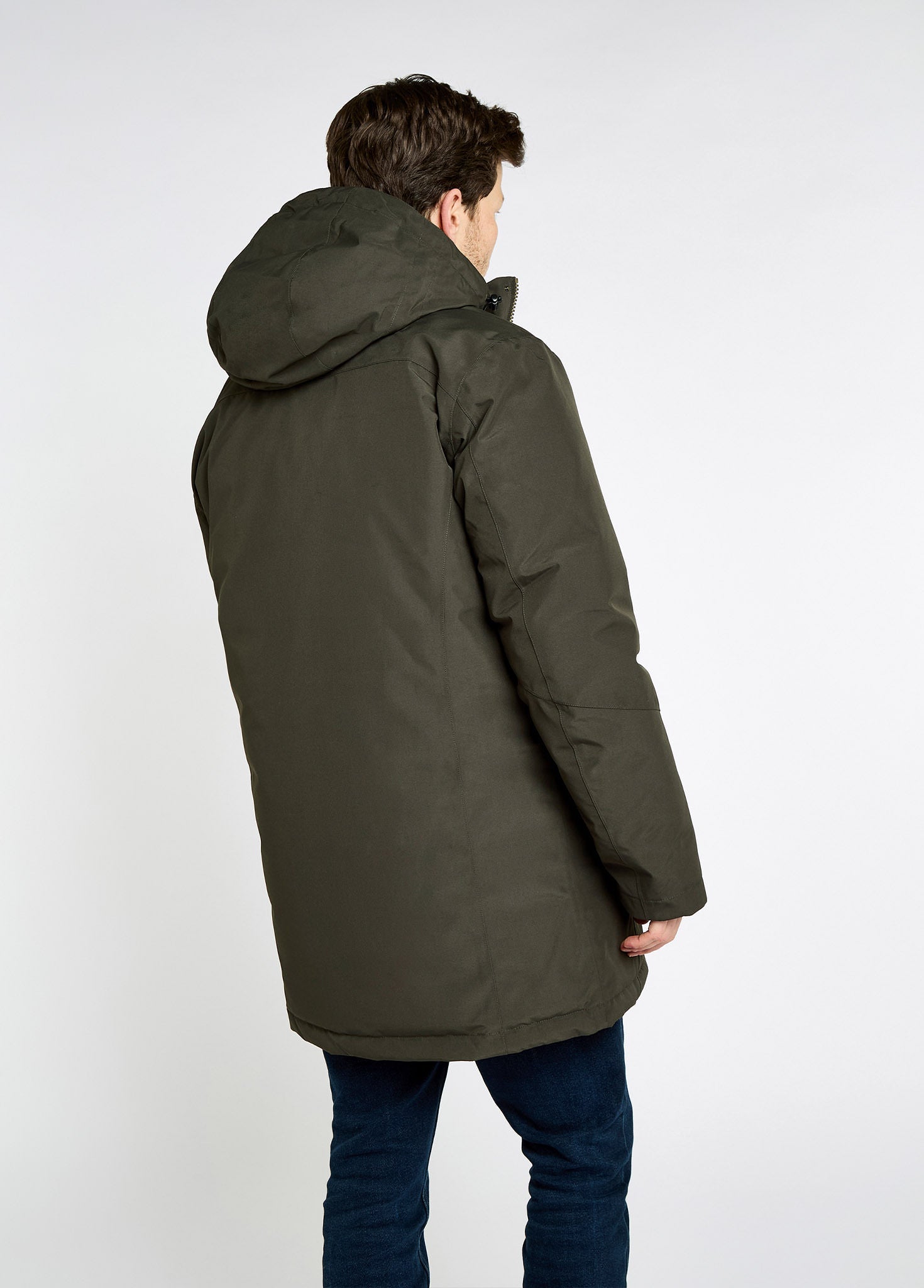 Swiftsheath Men’s waterproof, hooded technical down parka - Olive