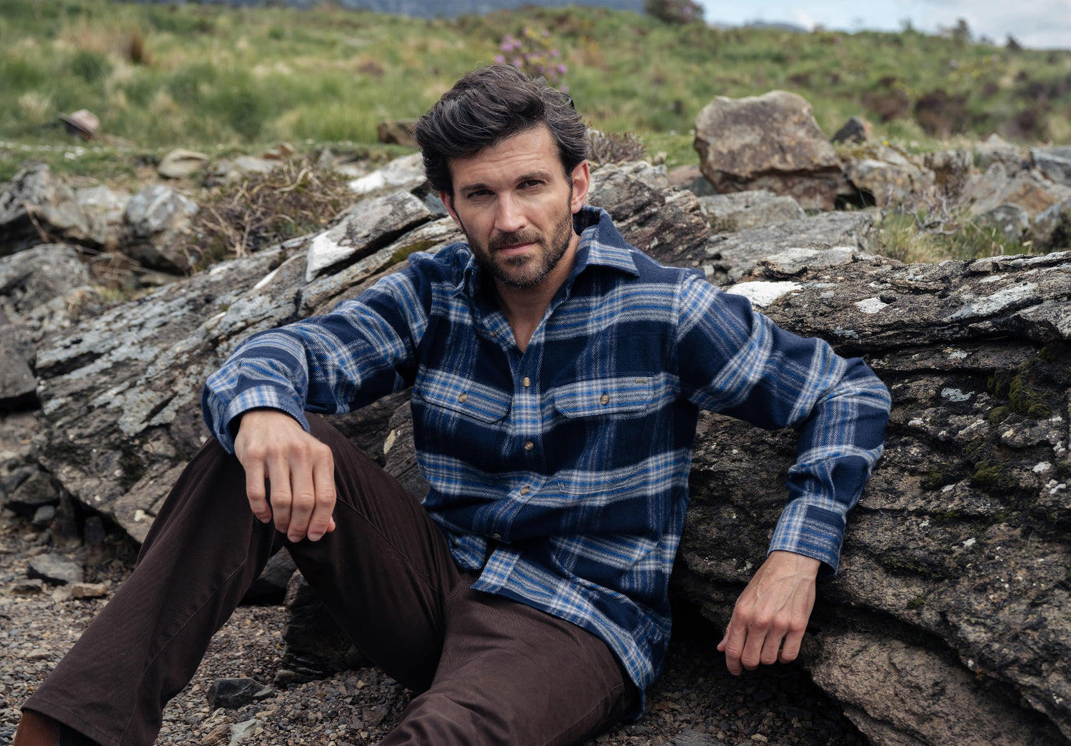 Townley Men’s flannel shirt - Indigo