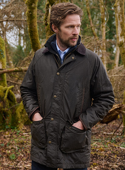 Carrickfergus Men's Waxed Cotton Jacket - Black