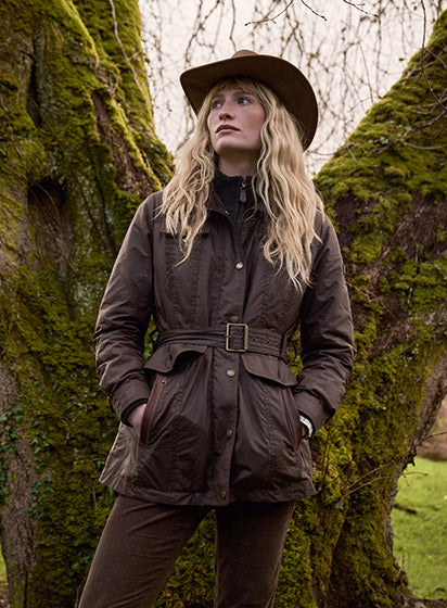 Carrickfergus Men's Waxed Cotton Jacket - Java