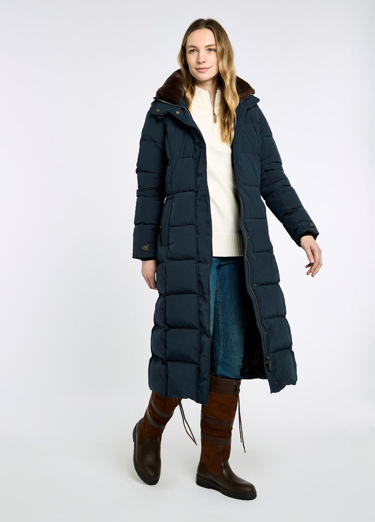 Aldborough Women's full length down jacket - Navy