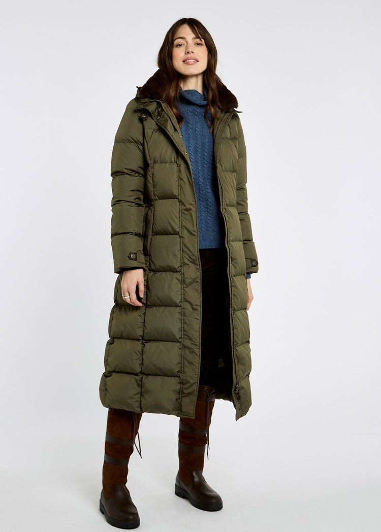 Aldborough Women's full length down jacket - Olive
