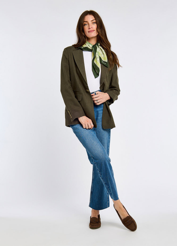 Avonlea Ladies' tailored linen jacket - Khaki