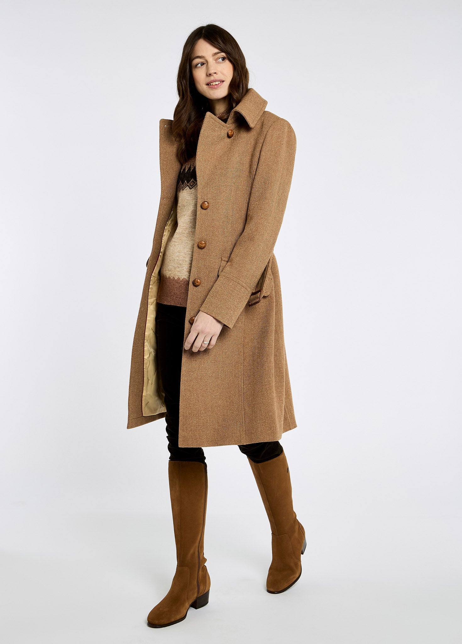 Supreme Tweed Coat チェスタコー L Brookvale Fitted tweed coat - Camel Twill