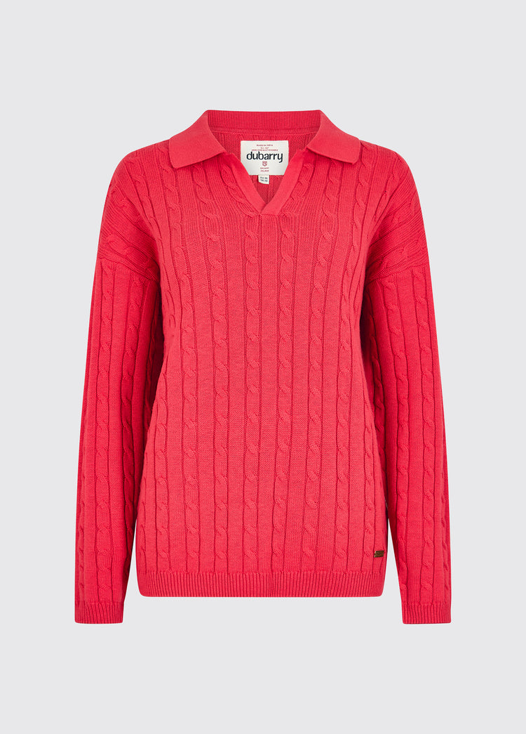 Brownville Women's Cable Knit Jumper - Coral