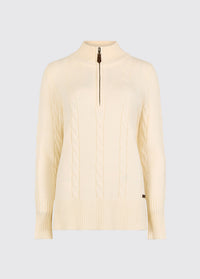 Burtonpoint Womens' 1/4 Zip Sweater - Chalk