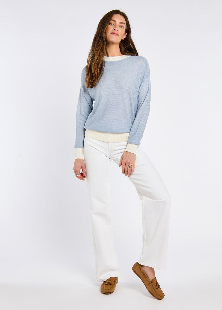 Carrick Ladies' bamboo blend sweater - Dusty Blue