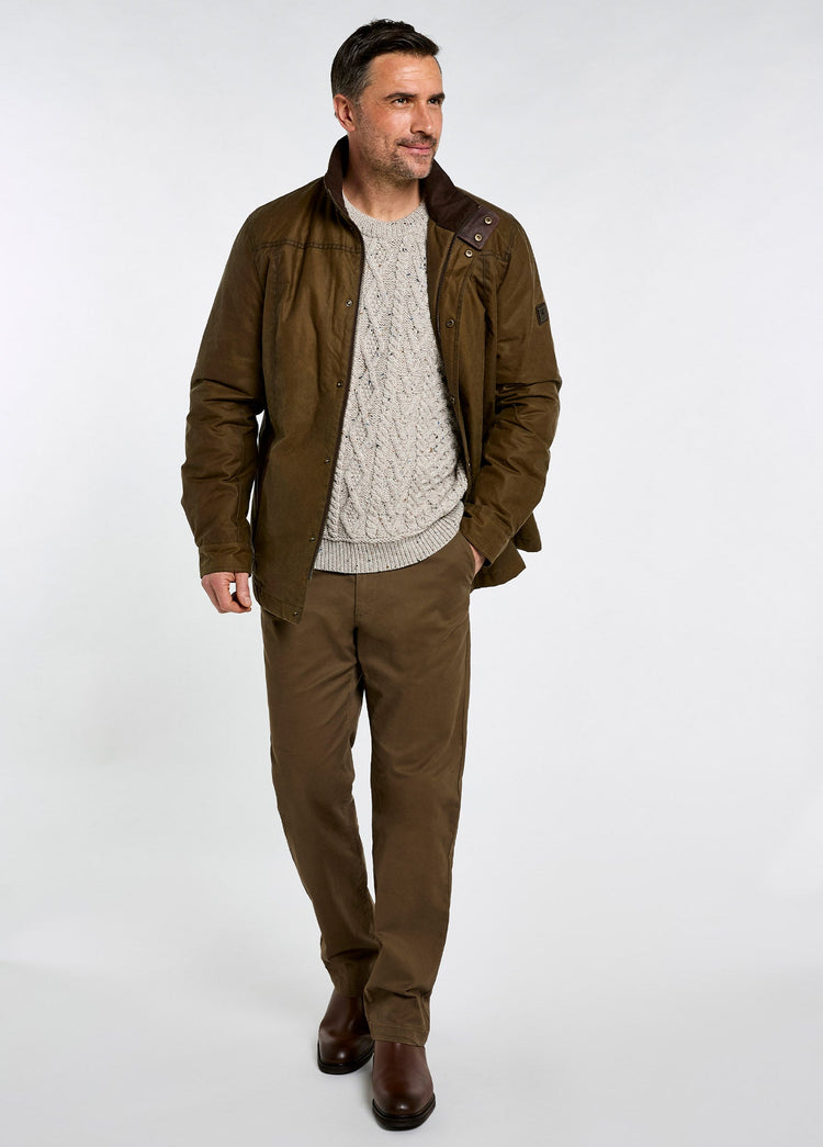 Carrickfergus Men's Waxed Cotton Jacket - Beech