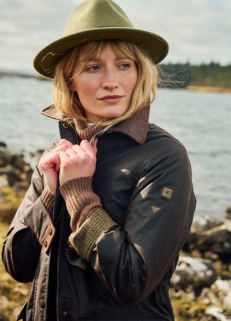 Clifford Women’s Waxed Cotton Jacket  - Olive