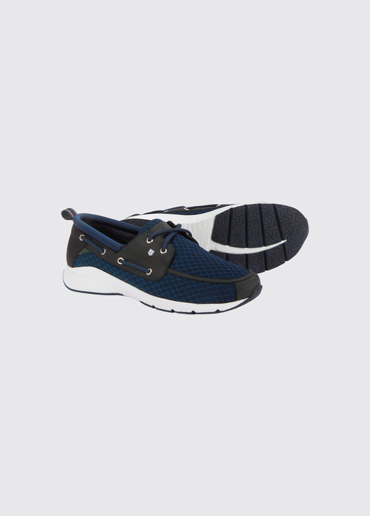 Cliffway Men's Fabric Boat Shoe - Navy